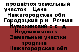 продаётся земельный участок › Цена ­ 900 000 - Нижегородская обл., Городецкий р-н, Речная (Кумохинский с/с) д. Недвижимость » Земельные участки продажа   . Нижегородская обл.